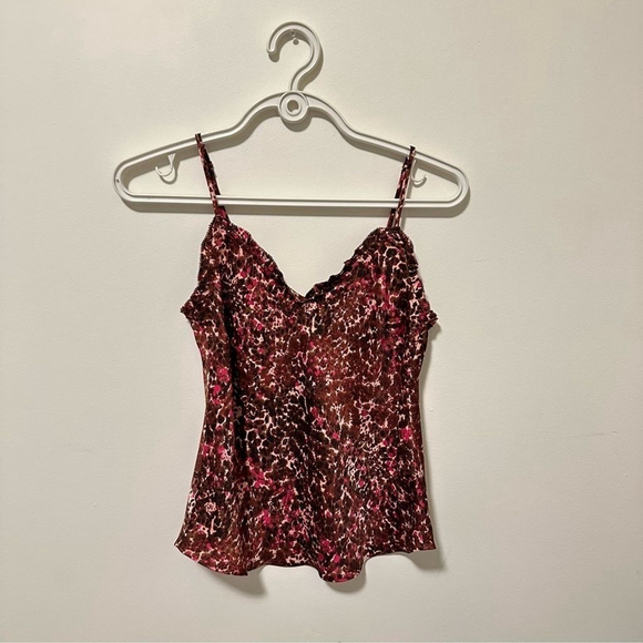 Wilfred Ruffle Camisole size XXS Floral Ptna Brown/E. Fuchsia - Picture 7 of 14